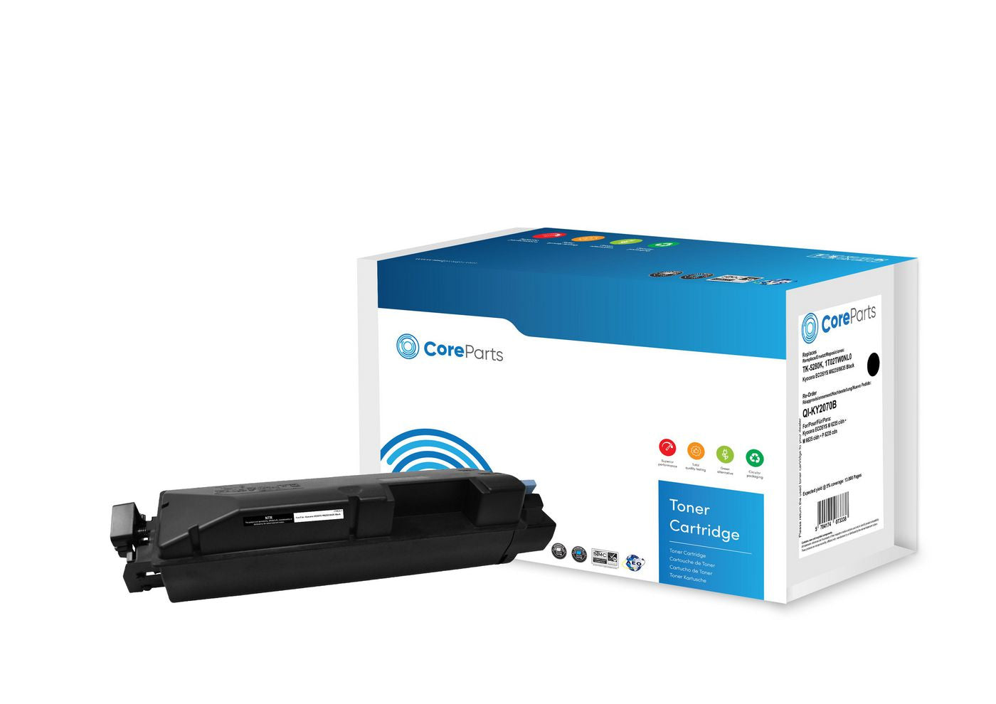 CoreParts TK-5280K (1T02TW0NL0) Schwarz Toner – Kompatibel – 13'913 Seiten – für Kyocera ECOSYS M6235/M663