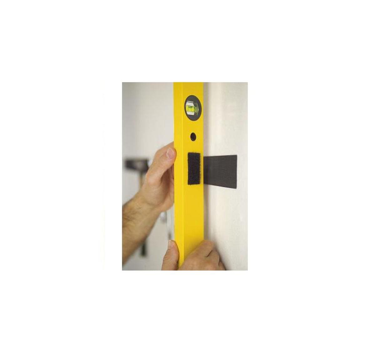 tesa Klettband On Off extra stark – selbstklebend, Kunststoff, 50 mm × 1 m, schwarz