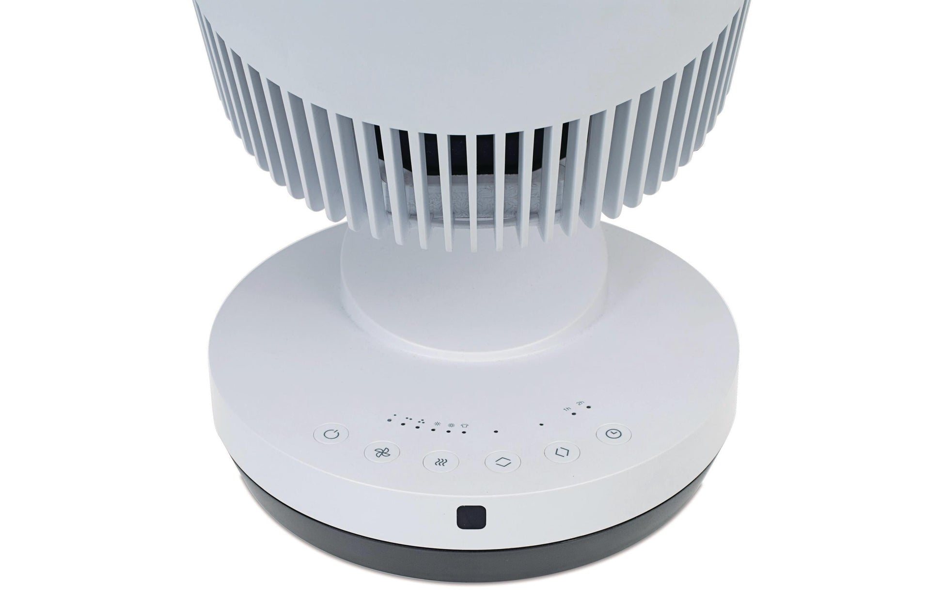 Stylies Tischventilator Gemma – 5 Stufen, oszillierend, Timer, Fernbedienung, 2000 W, 61 dB(A), Weiss