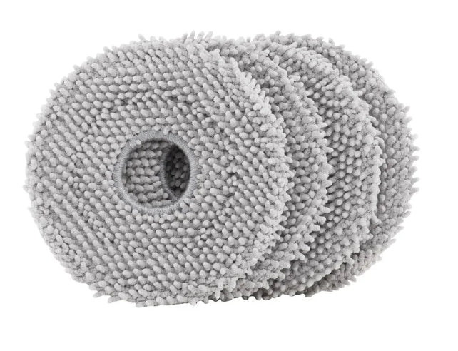 Roborock Wischbezug – Mikrofaser, Grau, für Qrevo, Qrevo MaxV, Qrevo Master u. a., 4 Stk., 13,4 cm