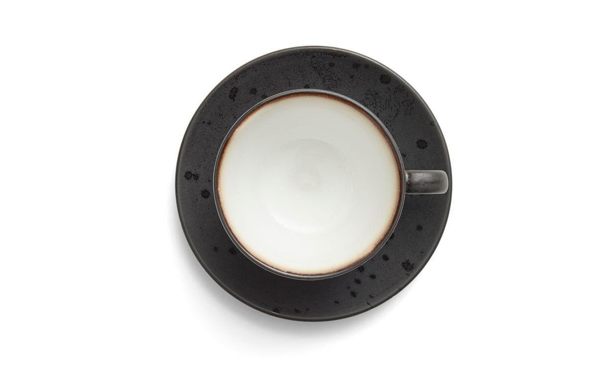BITZ Kaffeetasse – 4er Set, 240 ml, Ø 10 cm, Steinzeug, Schwarz, spülmaschinenfest, mikrowellengeeignet