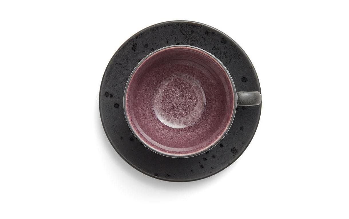 BITZ Kaffeetasse – 4er Set, 240 ml, Ø 10 cm, Steinzeug, Schwarz, spülmaschinenfest, mikrowellengeeignet