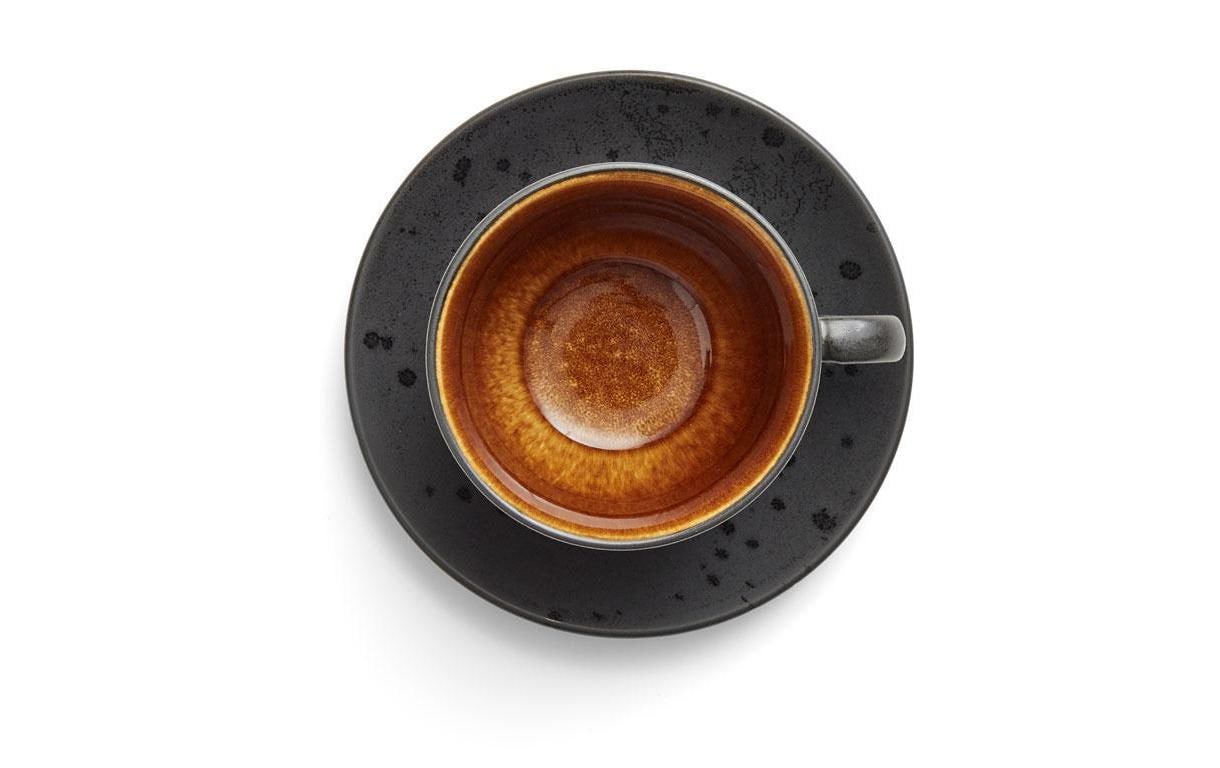 BITZ Kaffeetasse – 4er Set, 240 ml, Ø 10 cm, Steinzeug, Schwarz, spülmaschinenfest, mikrowellengeeignet