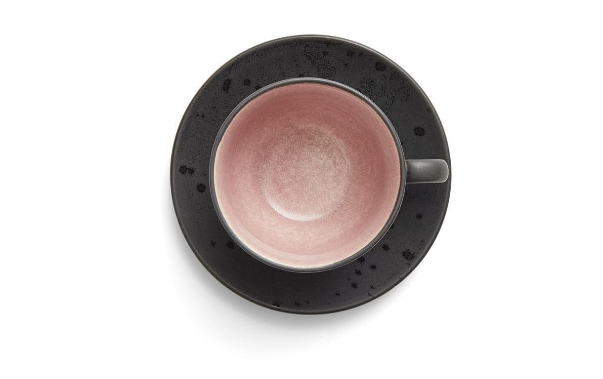 BITZ Kaffeetasse – 4er Set, 240 ml, Ø 10 cm, Steinzeug, Schwarz, spülmaschinenfest, mikrowellengeeignet