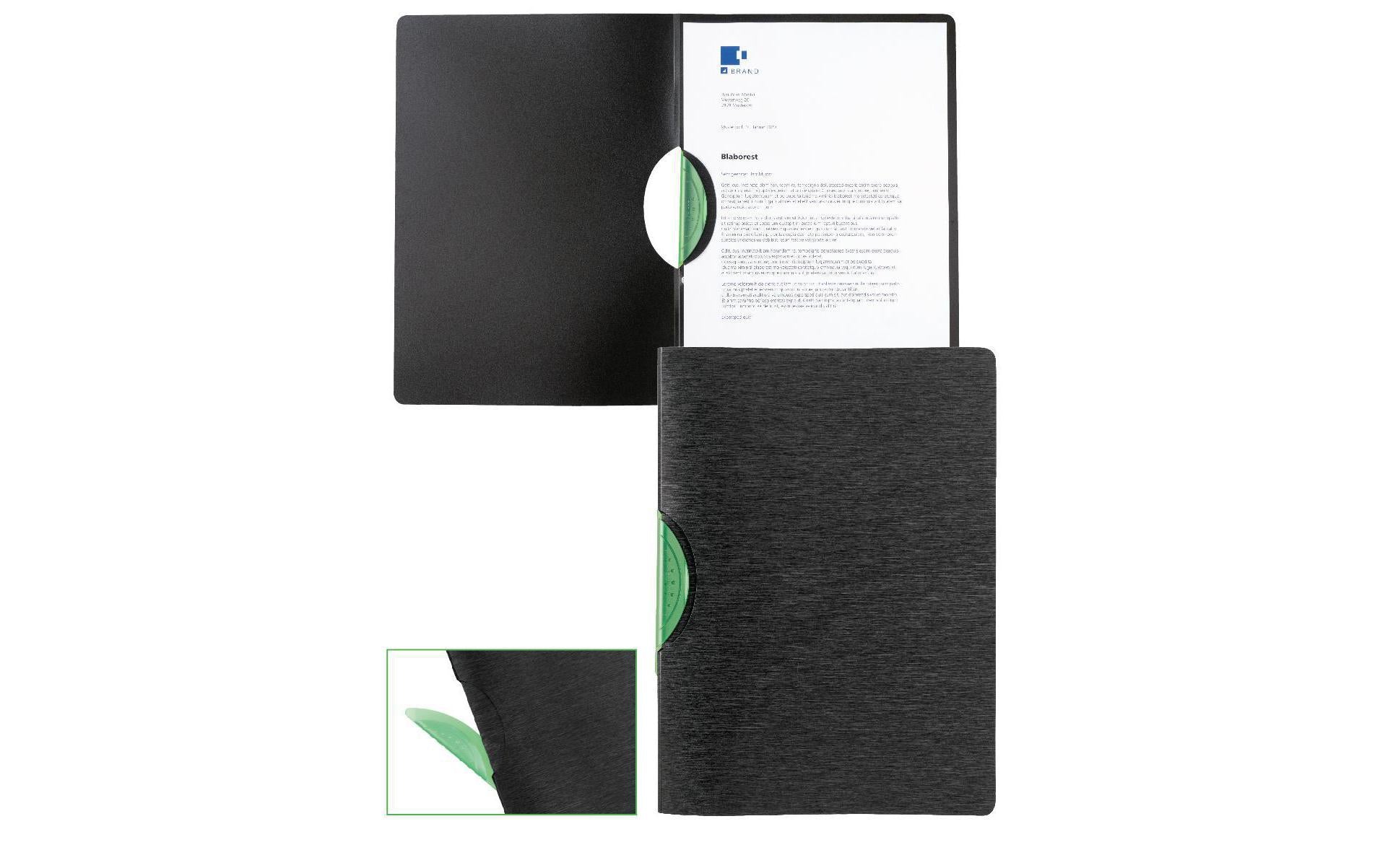 Kolma Schnellhefter – A4, PP, schwarz, Kunststoff-Deckleiste, Schutzfalz