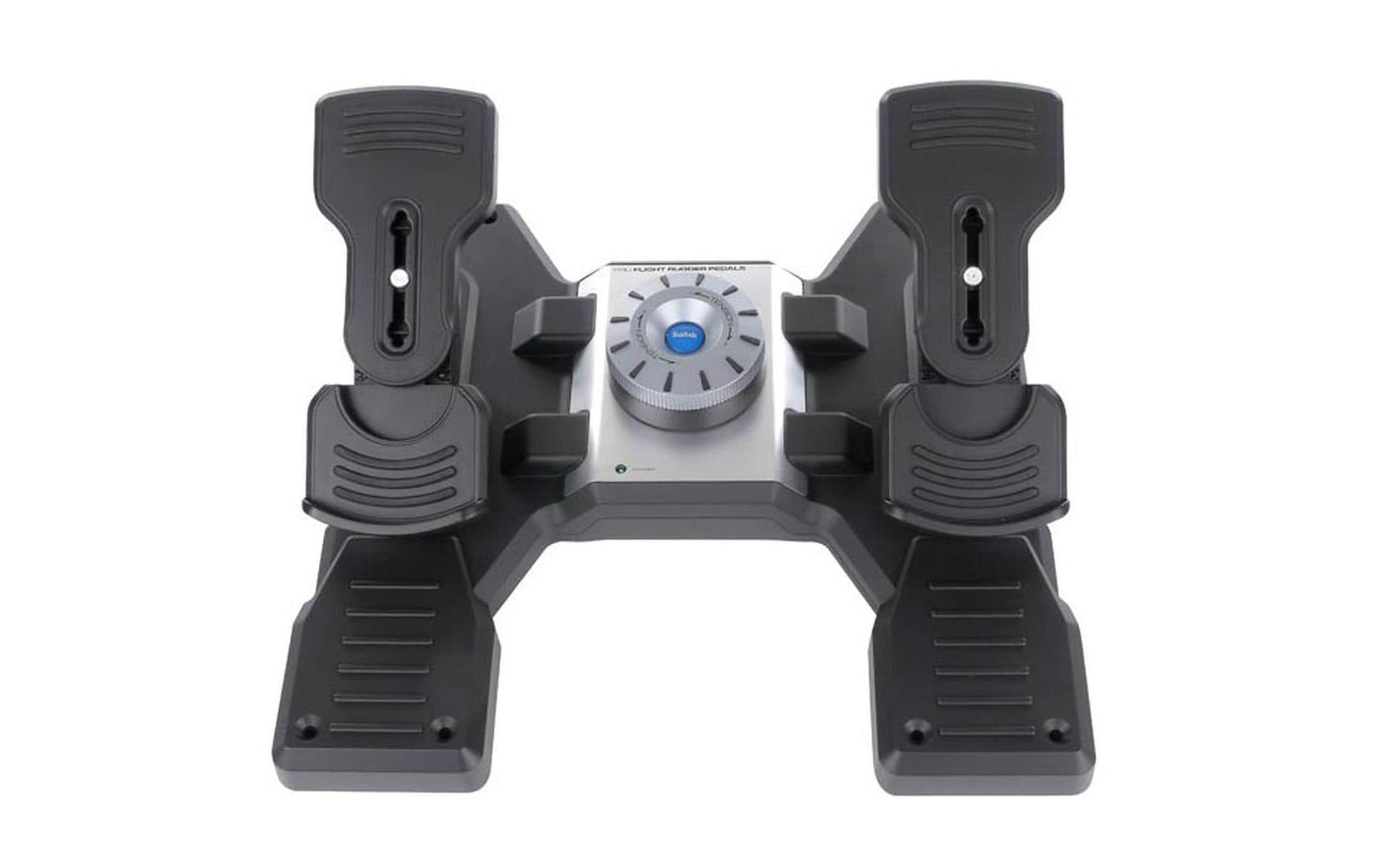 Logitech G Saitek Pro Flight Rudder Pedale – Maus – Kabelgebunden (USB‑A), Schwarz/Silber