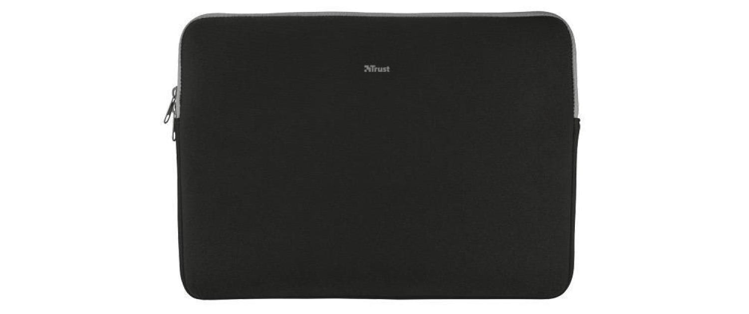 Trust Primo Soft Sleeve Notebook-Schutzhülle – für Notebooks bis 15,6", Stossschutz, Neopren, Schwarz