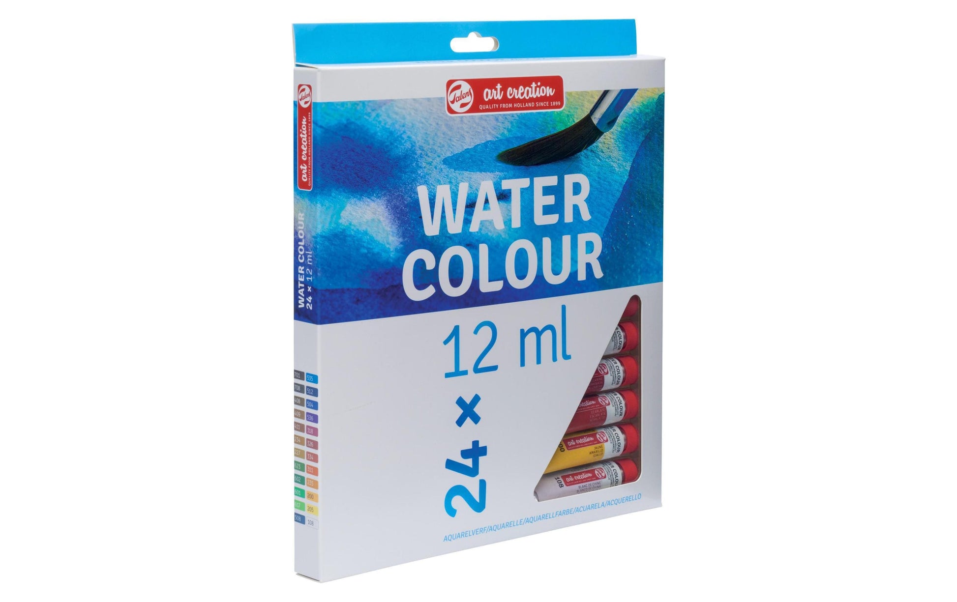 Talens Aquarellfarbe – Mehrfarbig – 24 Farben – 24×12 ml (288 ml) – für Papier
