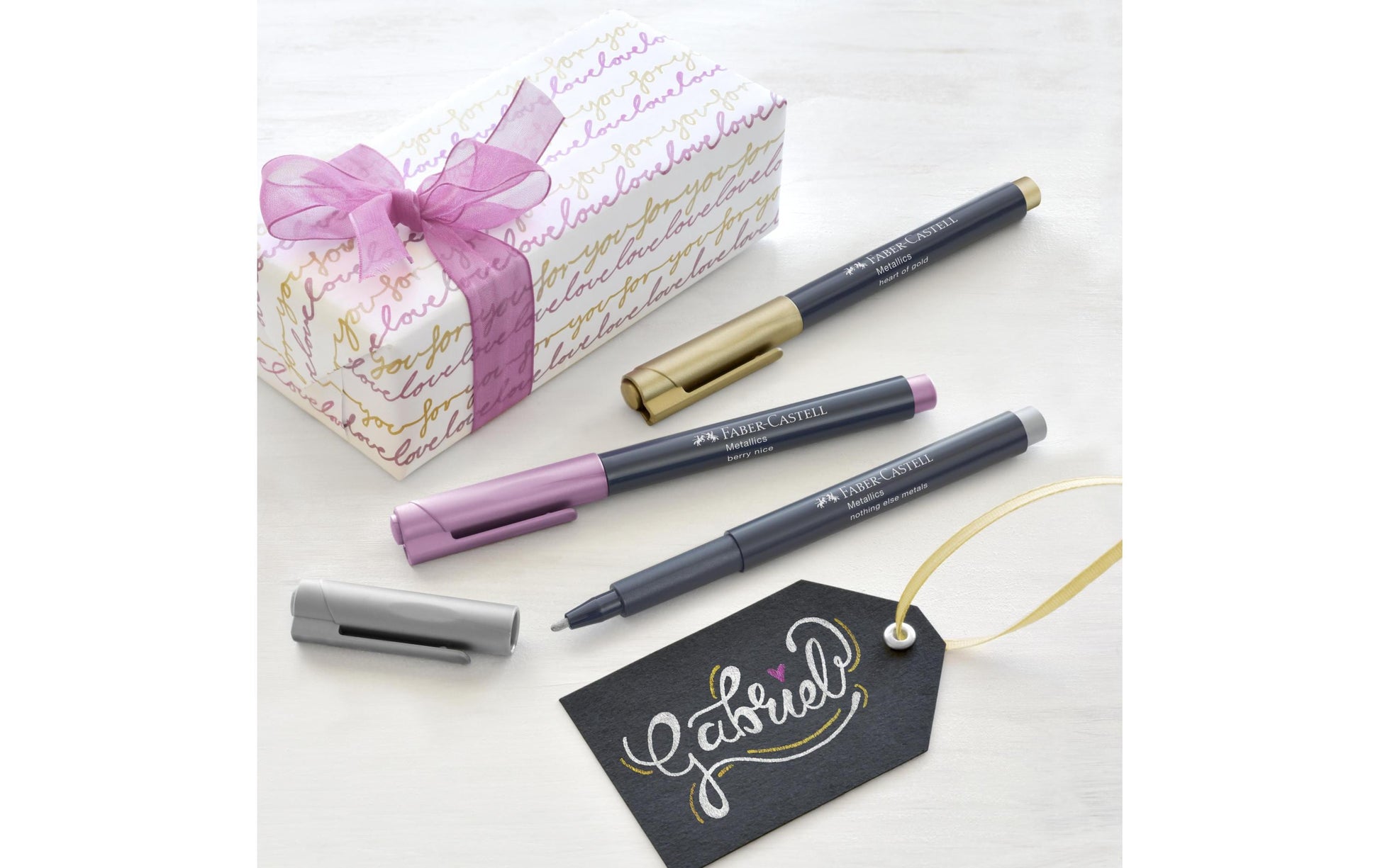 Faber-Castell Non-Permanent-Marker Metallic – Rundspitze 1,5 mm – Sortiert – 2er-Set