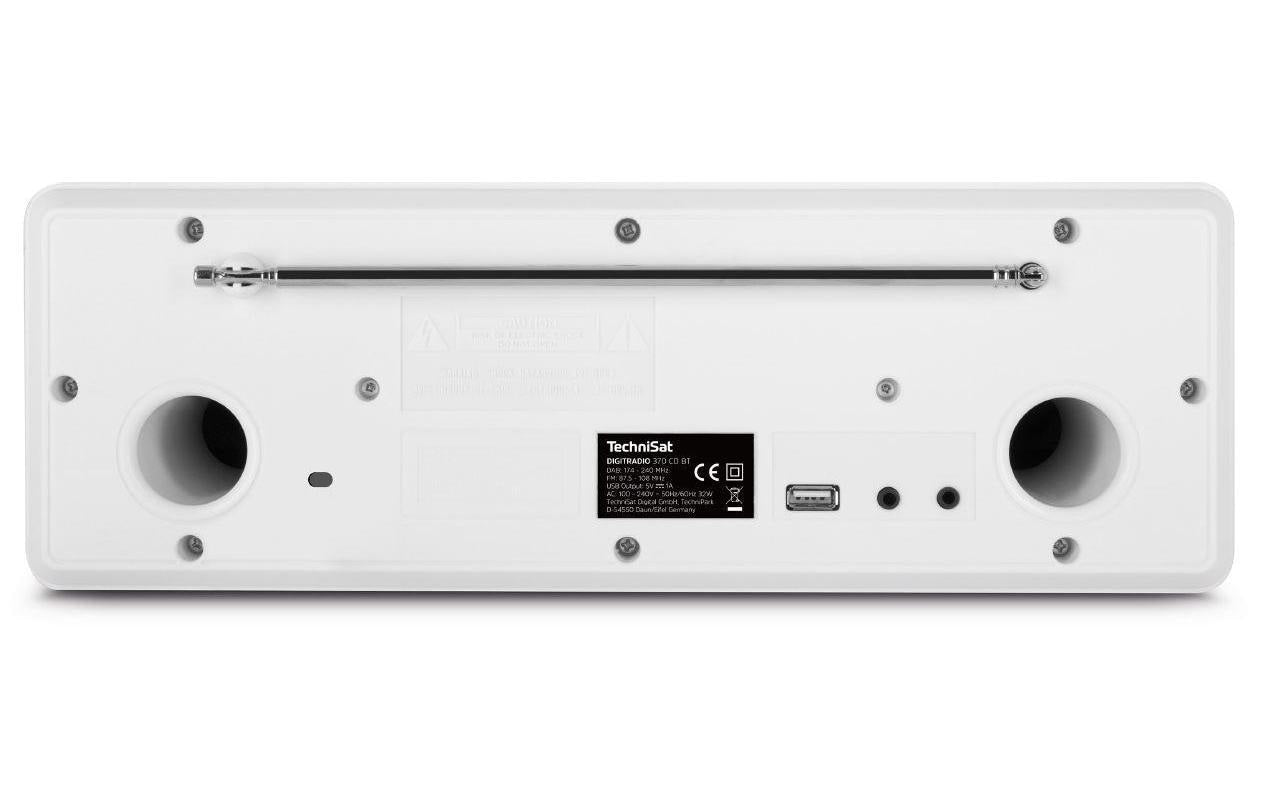 TechniSat DigitRadio 370 CD BT – DAB-/Internetradio – DAB+, UKW, CD, USB – Weiss