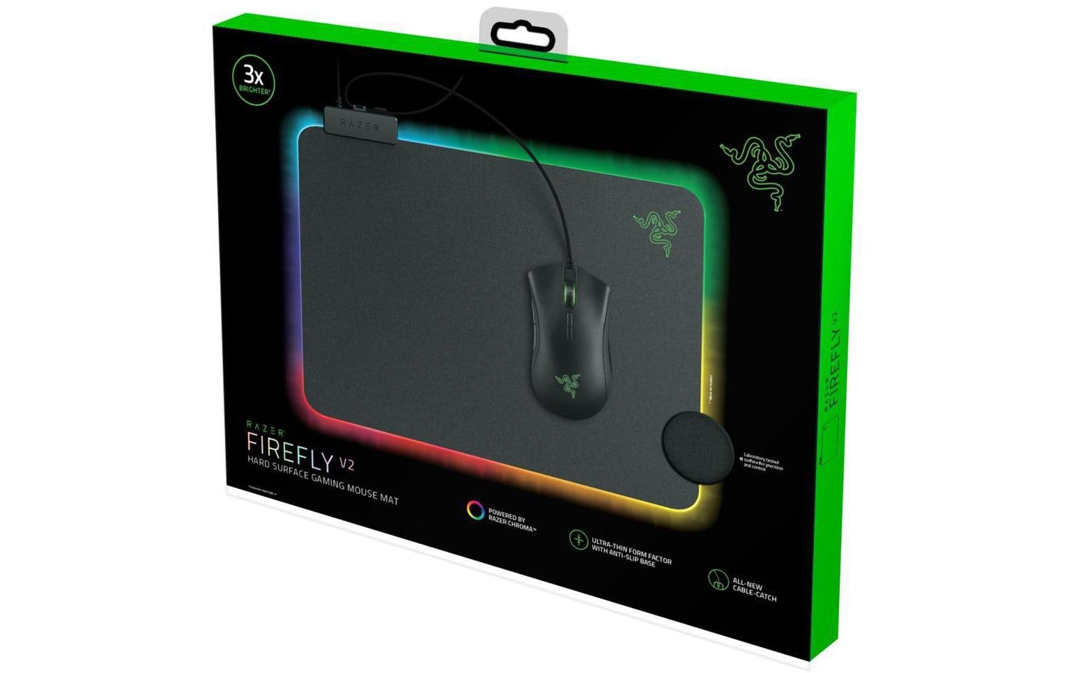Razer Firefly V2 – Gaming-Mauspad – 355 × 255 mm, RGB, Schwarz