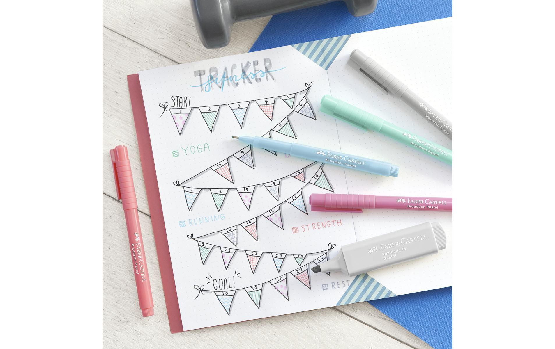 Faber-Castell Broadpen 1554 Fineliner – 0,8 mm, blau, dokumentenecht