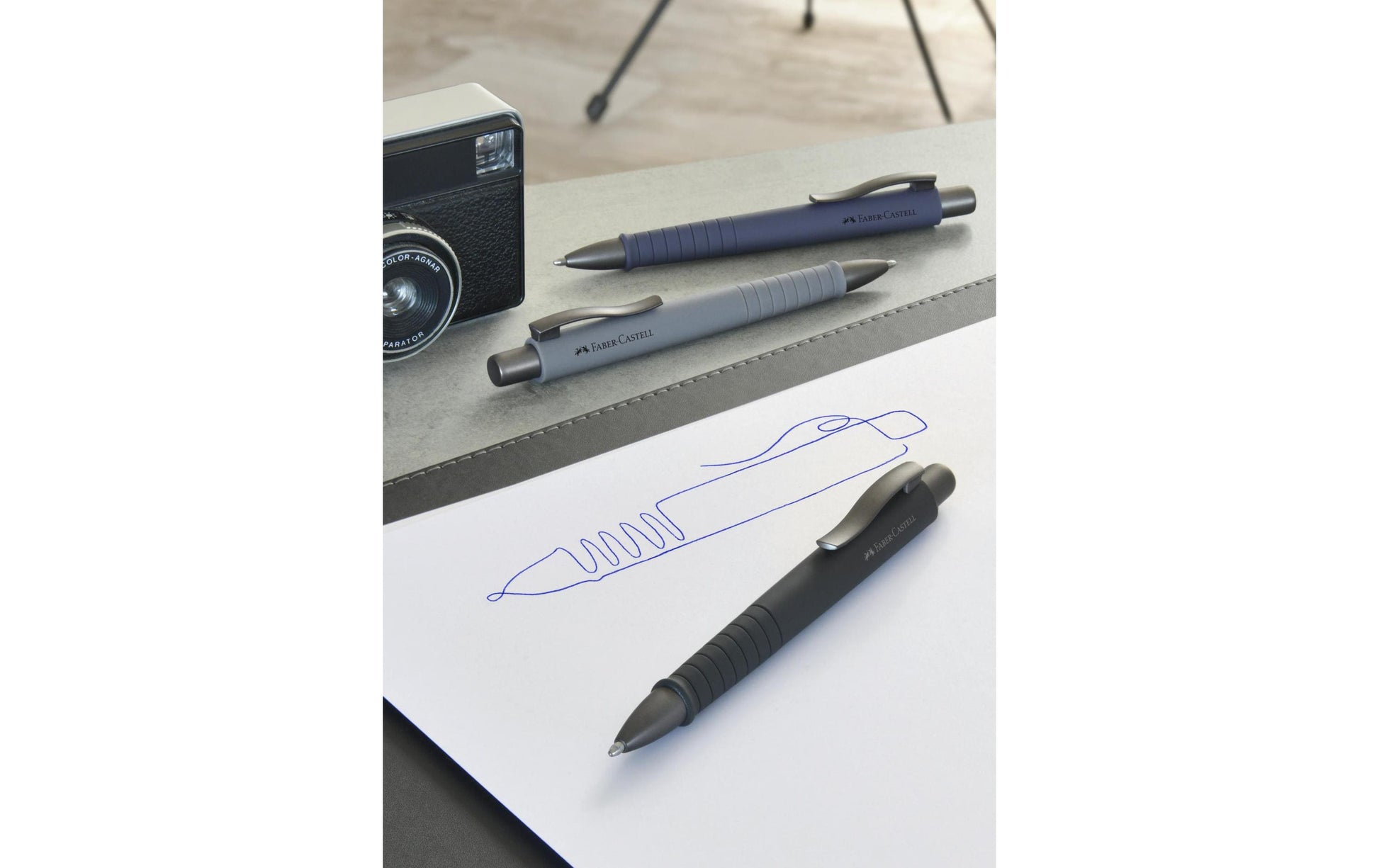 Faber-Castell Poly Ball Kugelschreiber – Blau, Druck, ergonomisch, dokumentenecht, nachfüllbar