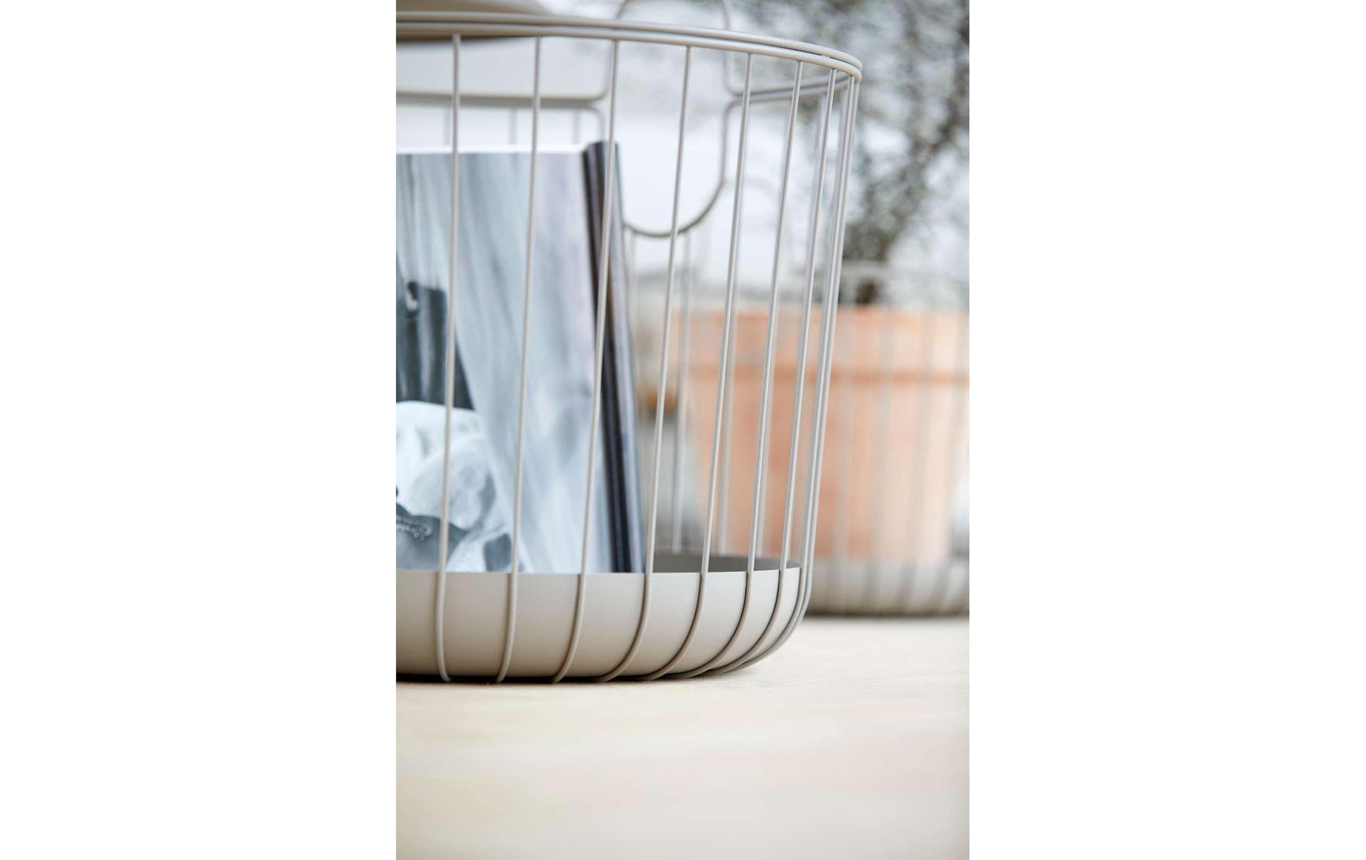 Zone Denmark Inu Aufbewahrungskorb – Metall – Taupe – Ø 406 × 411 mm