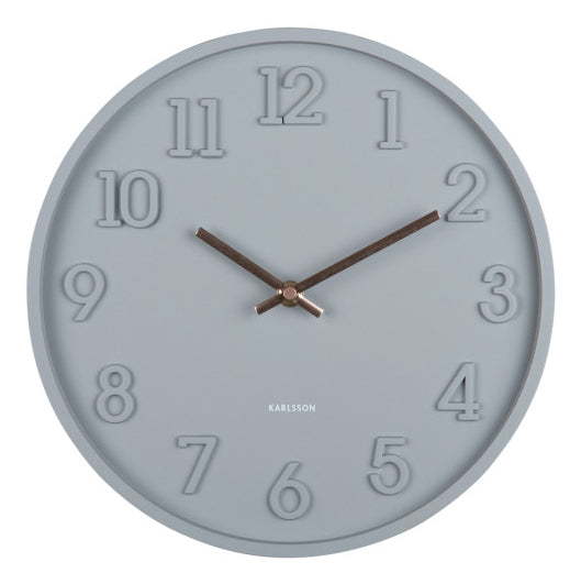 Karlsson Wanduhr Calma – Ø 30 cm, dunkelgrau, Kunststoff