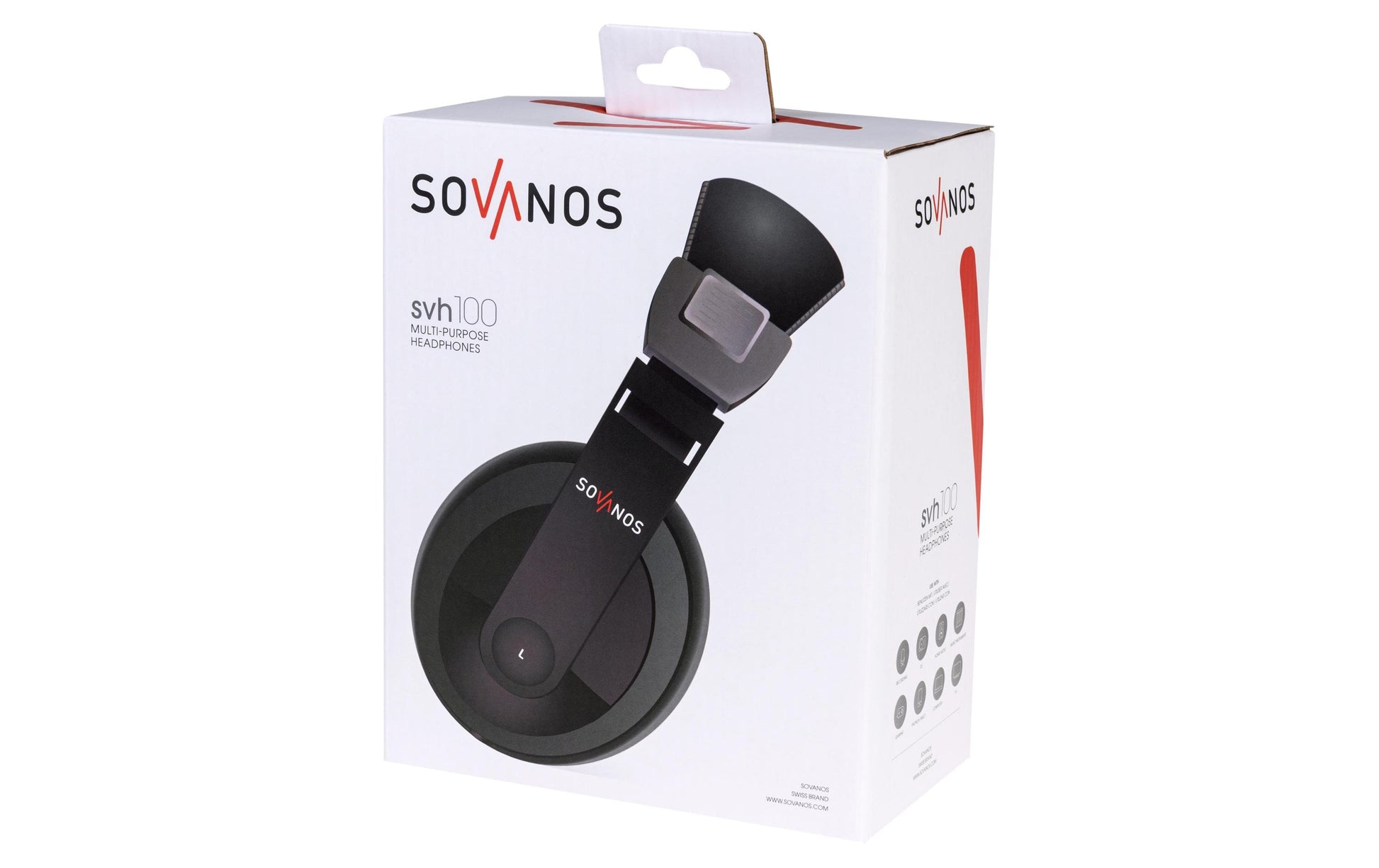 Sovanos SVH100-BK DJ-Kopfhörer – Over-Ear, Kabelgebunden, 3,5 mm Klinke, Schwarz