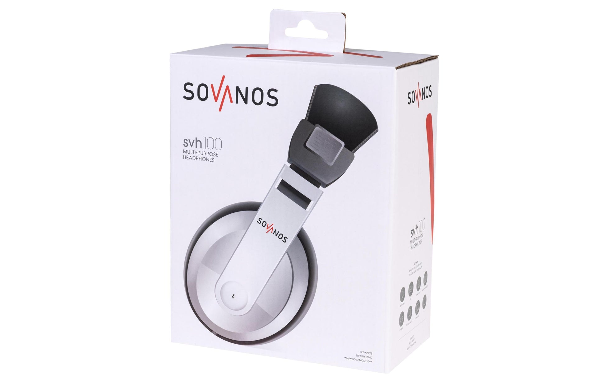 Sovanos SVH100-SI DJ-Kopfhörer – Over-Ear, Kabelgebunden, 3,5 mm Klinke, Silber