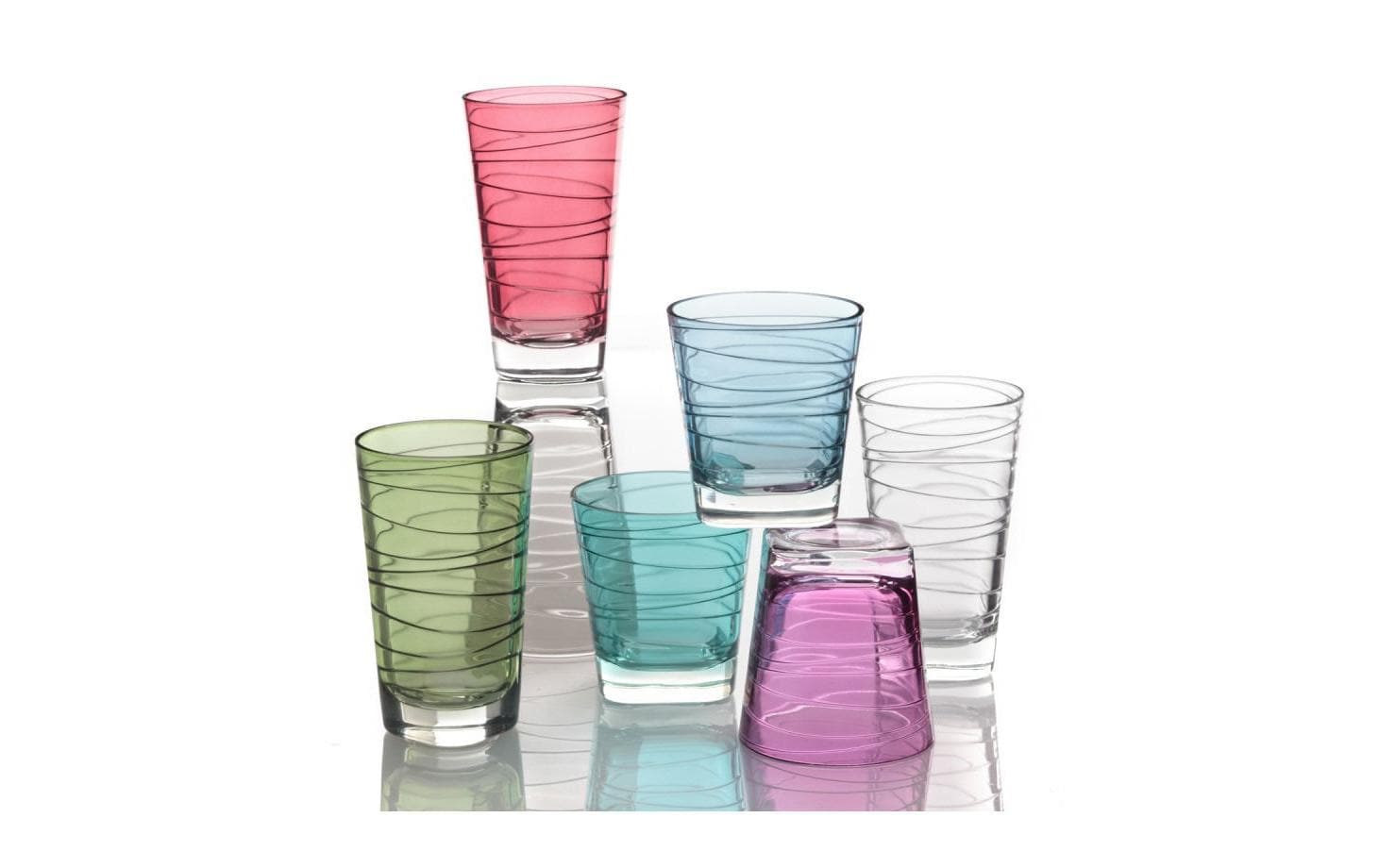 LEONARDO Trinkgläser Vario – 6er Set, 280 ml, Ø 7,5 cm, H 12,5 cm, Glas, Transparent, spülmaschinenfest