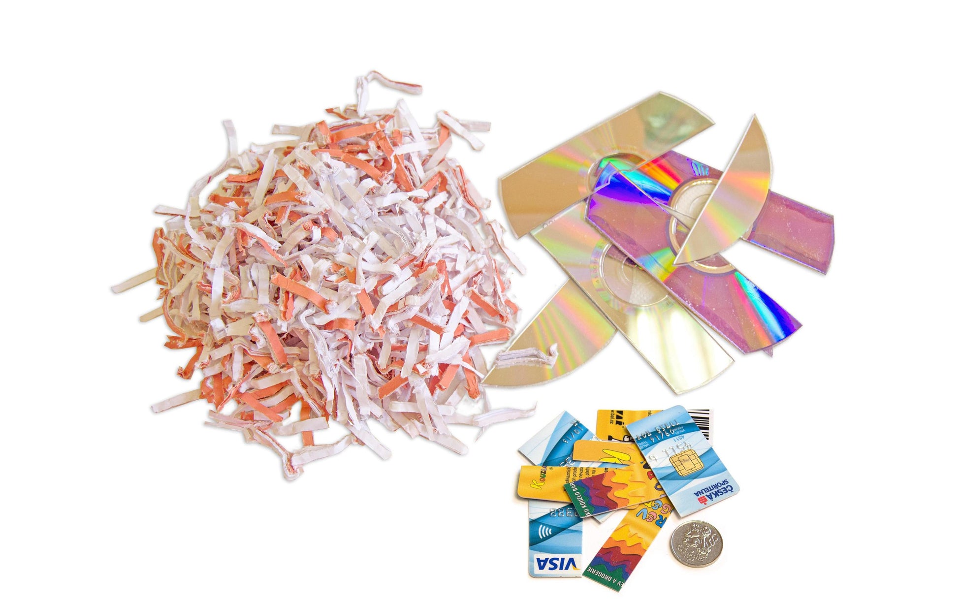 Peach PS300-21 Aktenvernichter – Partikelschnitt, P-4, 3,5 × 40 mm, 1 Blatt, 4 l, CD/Kreditkarten