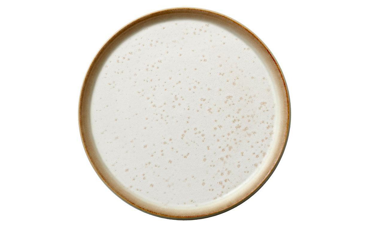 BITZ Dessertteller – 6er Set, Ø 21,0 cm, H 2,0 cm, Steinzeug, Creme, spülmaschinenfest, mikrowellengeeignet