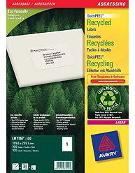 AVERY Zweckform – Versand-Etiketten, 200 mm × 289 mm, weiss, Recyclingpapier, permanent, 100 Etiketten