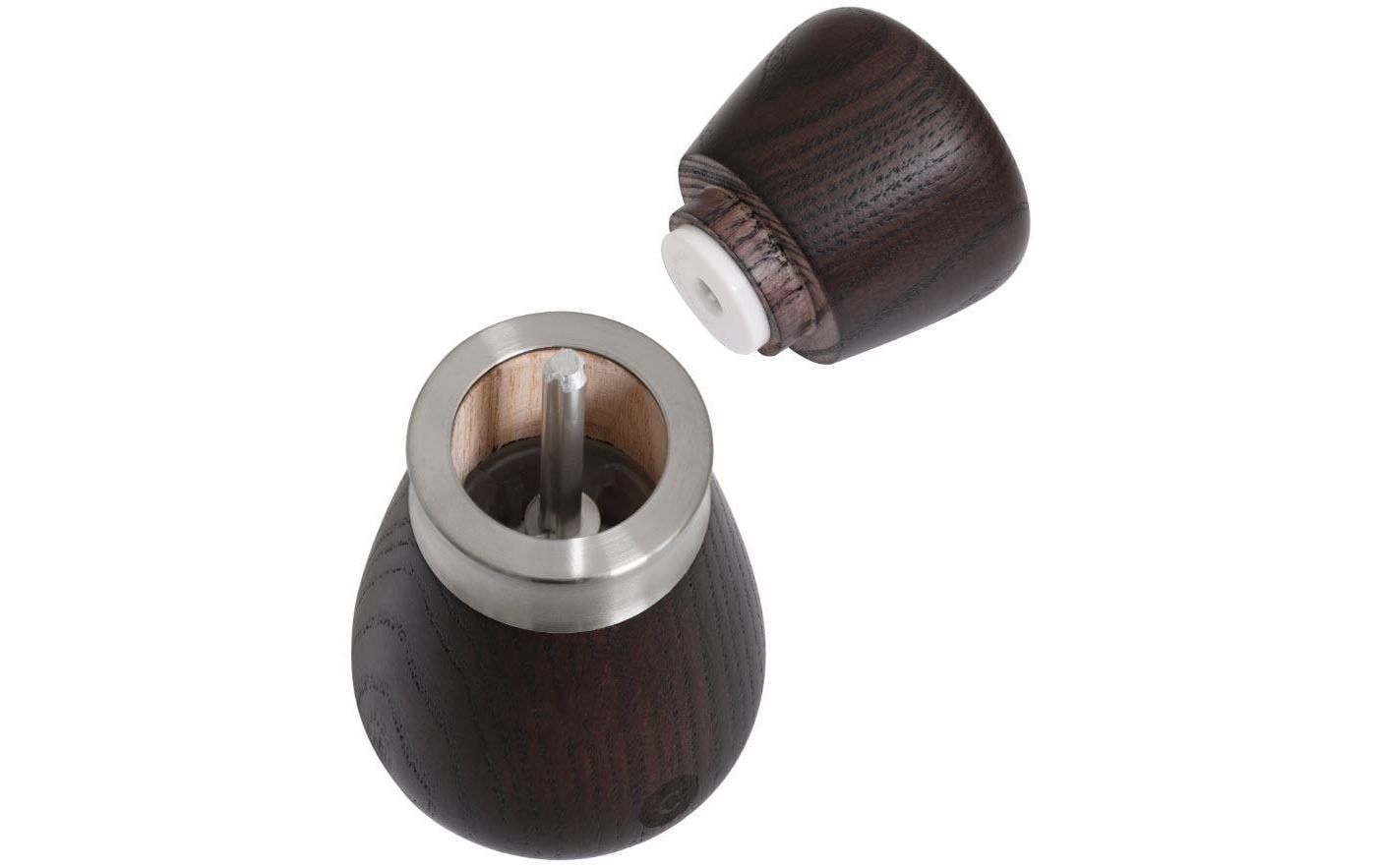 CrushGrind Salz-/Pfeffermühle 10 cm, Holz (Esche)/Edelstahl, Dunkelbraun