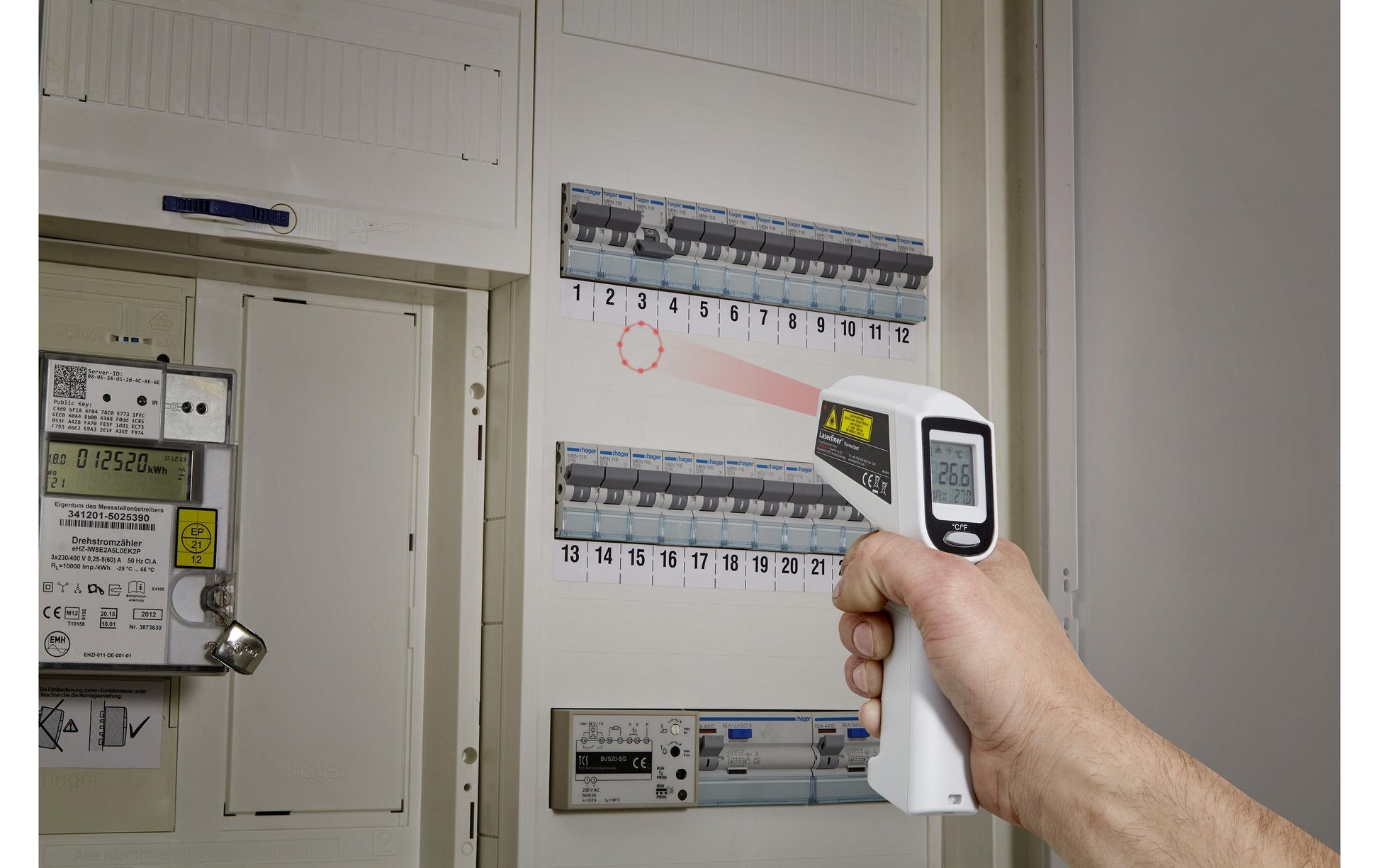 Laserliner ThermoSpot Laser Infrarot-Thermometer – -20 bis +315 °C, Ziellaser, °C/°F