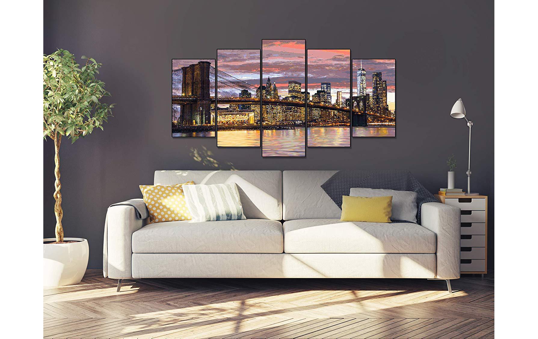 Schipper Malen-nach-Zahlen-Set New York in der Morgendämmerung – 132 × 72 cm – 5-teilig – ab 14 Jahren