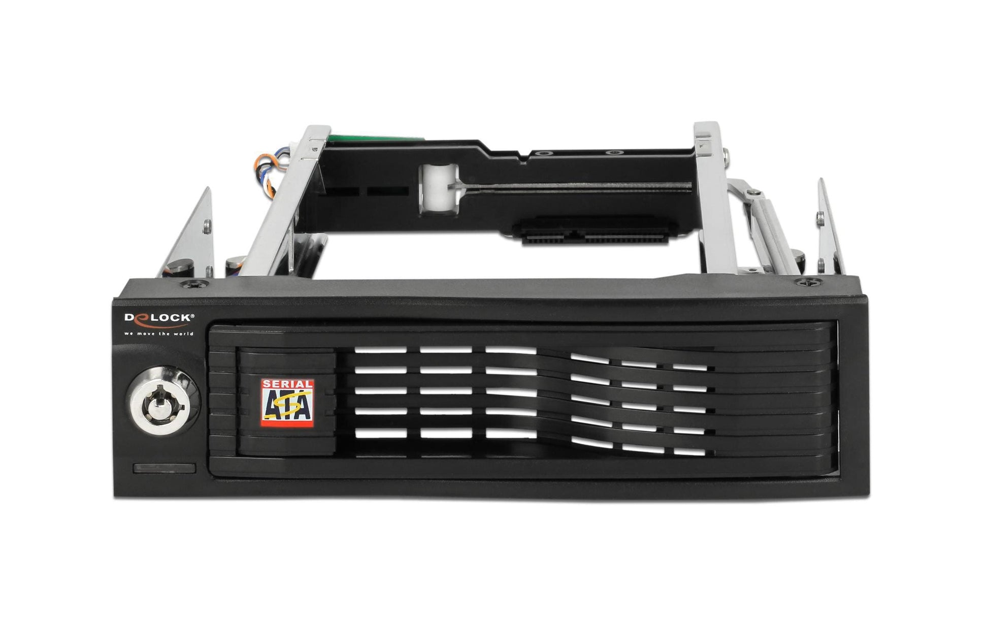 DeLOCK Einbaurahmen – Montagehalterung – für 3,5" HDD in 5,25" Schacht, Schwarz