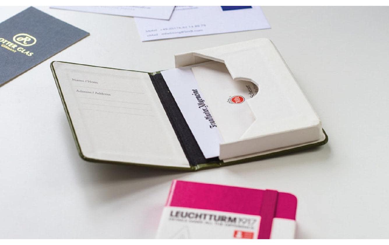 Leuchtturm Visitenkartenetui – Karton, Schwarz, 25 Karten