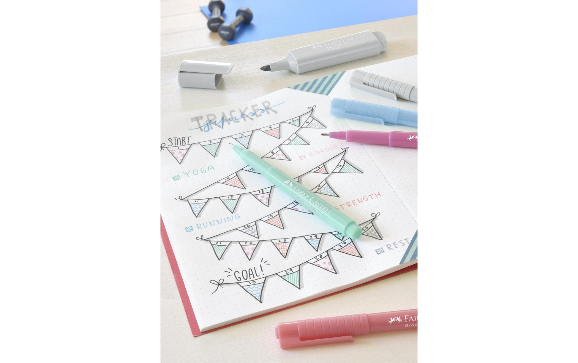 Faber-Castell Broadpen 1554 Fineliner – 0,8 mm, pink, 1 Stk., dokumentenecht