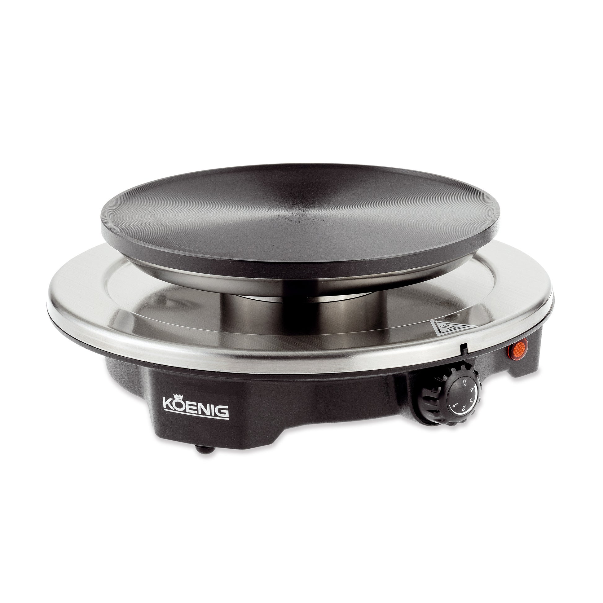 Koenig Fondue-Set B02238 – Edelstahl, 2 l, 6 Personen – elektrisch