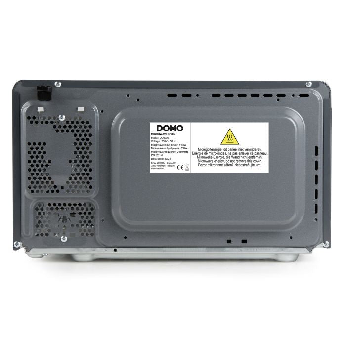 Domo Solo-Mikrowelle DO3320 – 20 l – 700 W – schwarz/holz