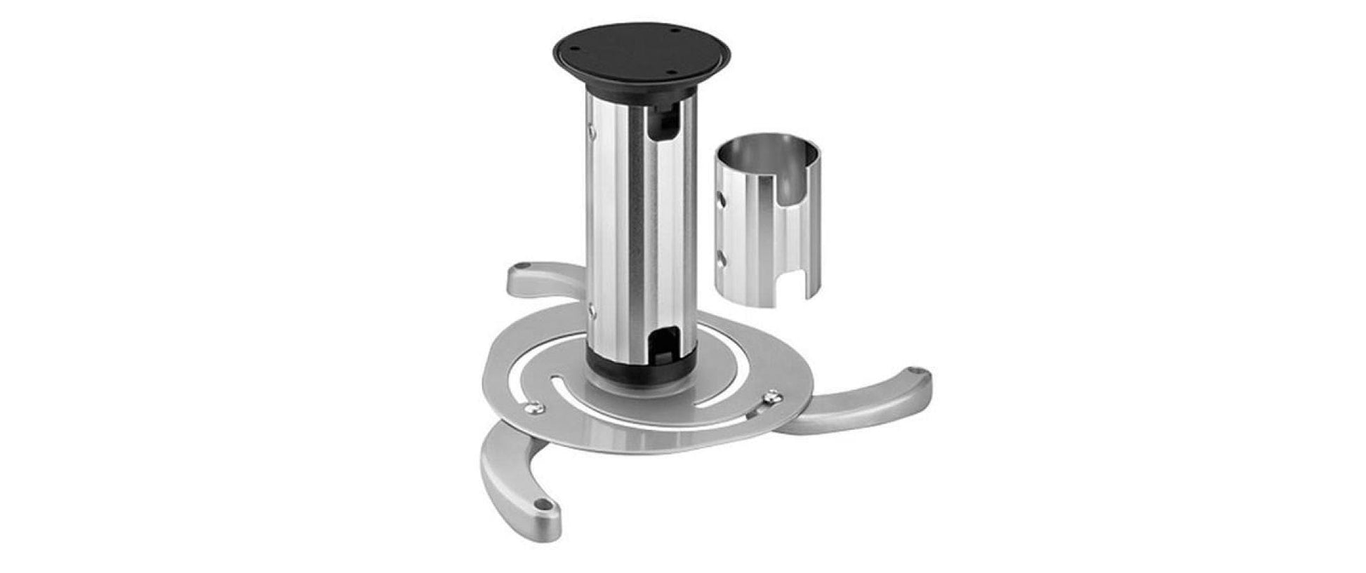Neomounts Projektor-Deckenhalterung – 8,0–15,0 cm, 15 kg, neigbar, grau, für Beameraufnahme 13,0–32,0 cm