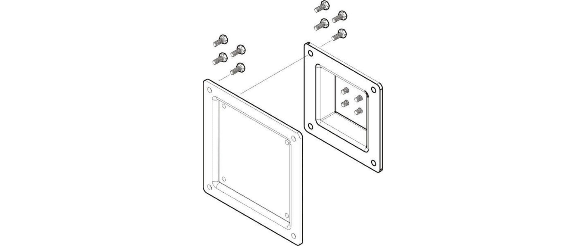 Neomounts FPMA-VESA100 – VESA-Adapterplatte – VESA 75×75/100×100 mm – 10–30" – bis 25 kg/Monitor – Schwarz