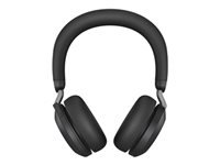 Jabra Evolve2 75 Office-Headset – On-Ear, Stereo, BT, ANC, MS Teams zertifiziert, mit USB-A-Dongle, Schwarz