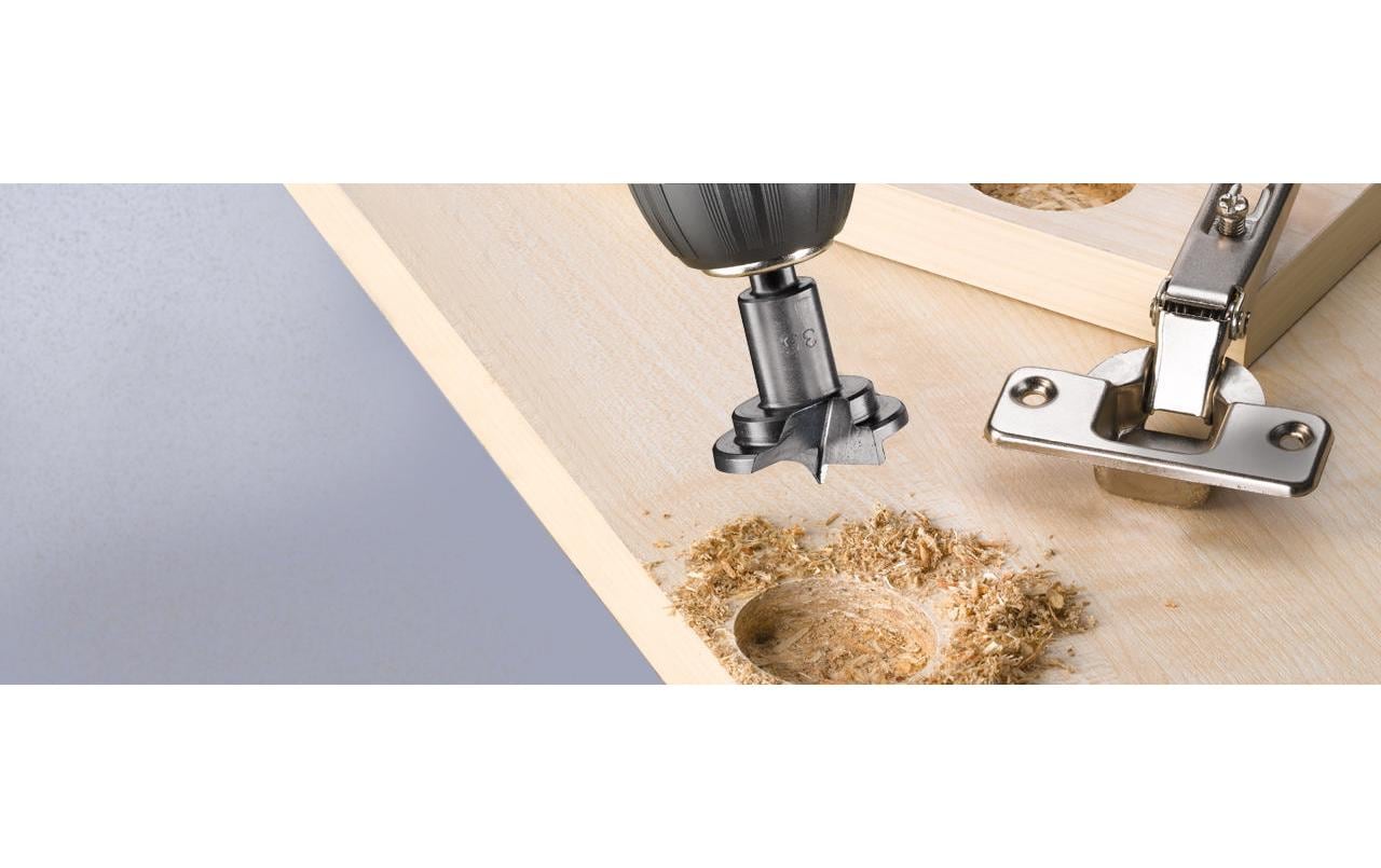 kwb Scharnierlochbohrer 35 mm Zylinderschaft 8 mm – für Holz – 1 Stk