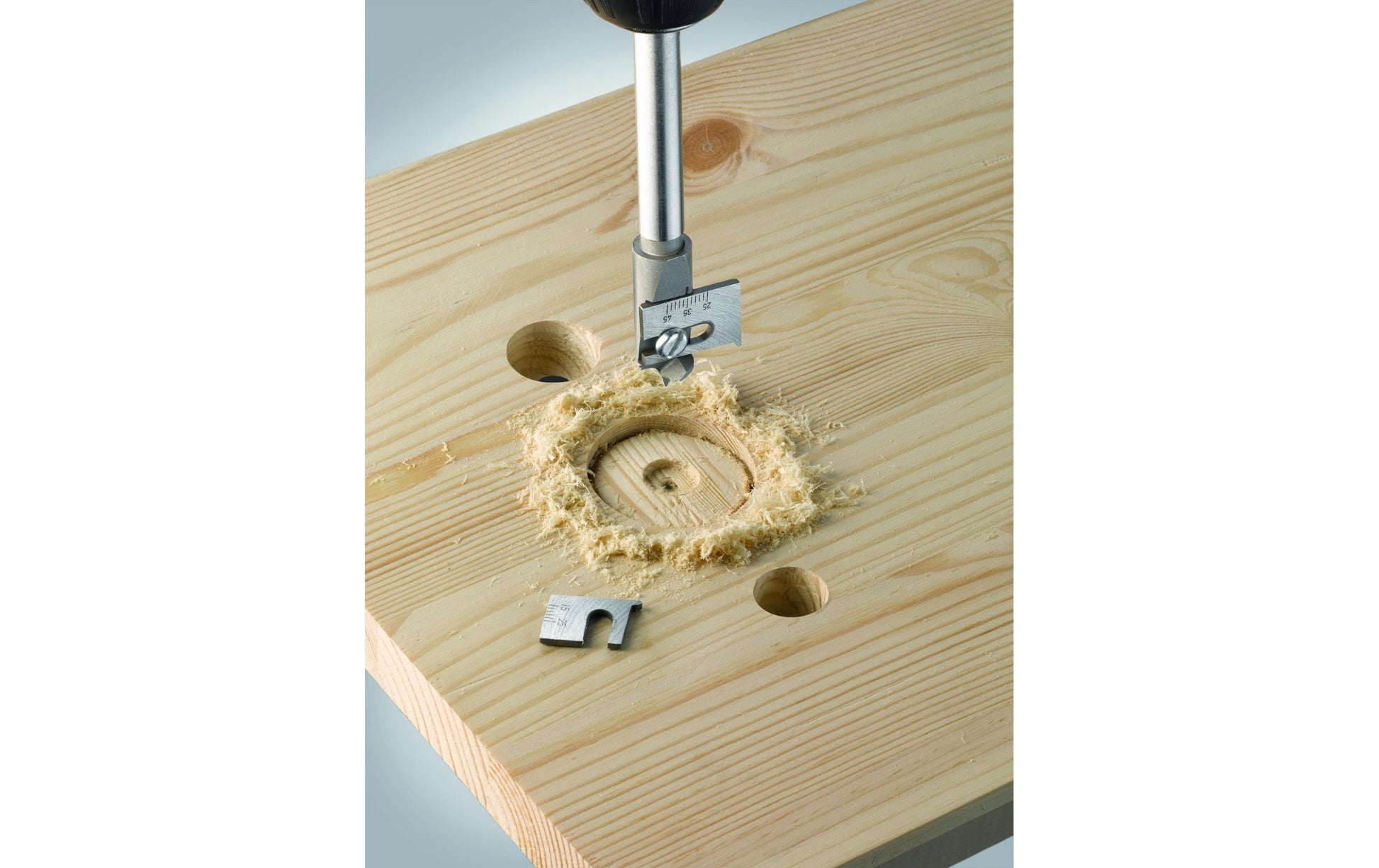 kwb Zentrierbohrer 15–45 mm Zylinderschaft – für Holz – 1 Stück – 2-Schneider