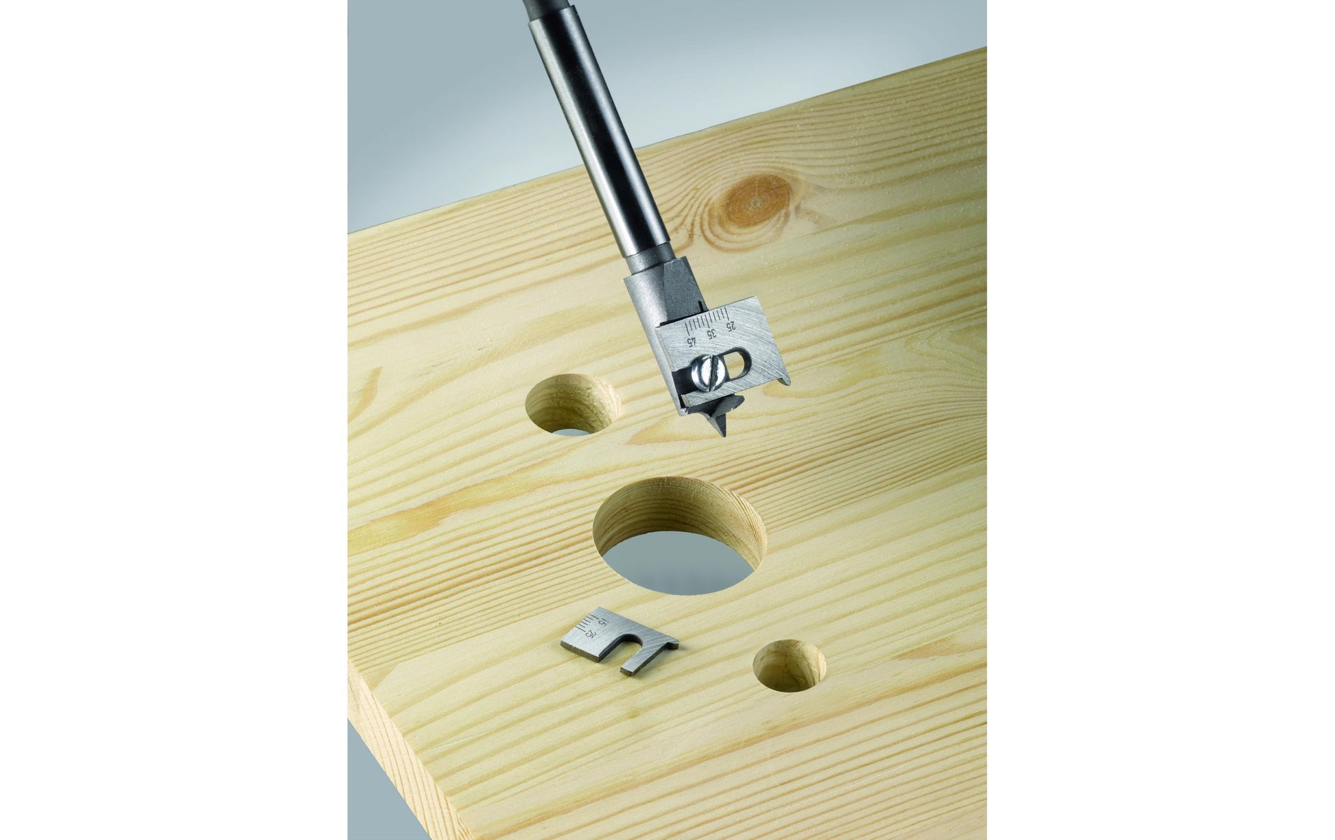 kwb Zentrierbohrer 15–45 mm Zylinderschaft – für Holz – 1 Stück – 2-Schneider