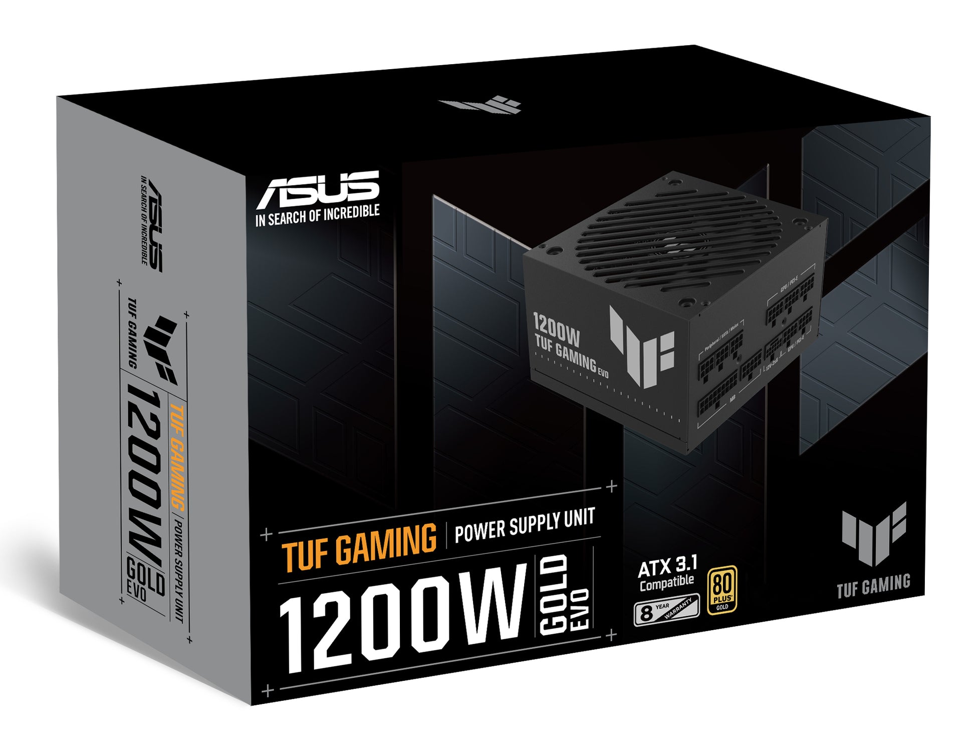 ASUS TUF Gaming 1200G Evo ATX-Netzteil 1200 W 80 PLUS Gold – vollmodular, ATX 3,1, schwarz