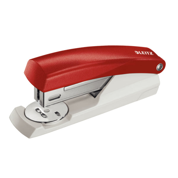 Leitz NeXXt 5501 – Hefter, 25 Blatt, für 24/6, 26/6, Integrierter Heftklammernentferner, Einlegetiefe 35 mm, Rot