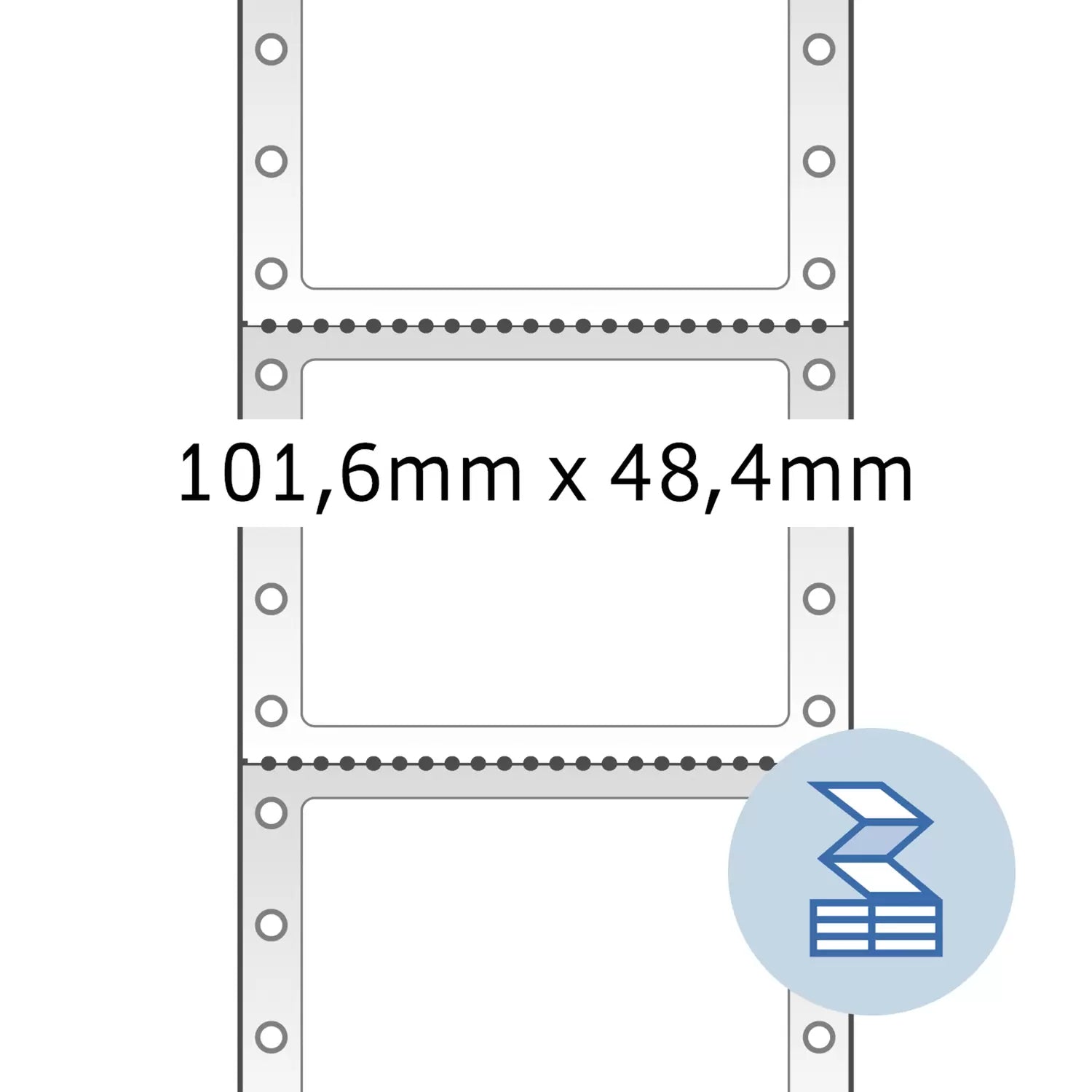 HERMA Druckeretiketten, 102 mm × 48 mm, weiss, Papier, selbstklebend, 3000 Etiketten