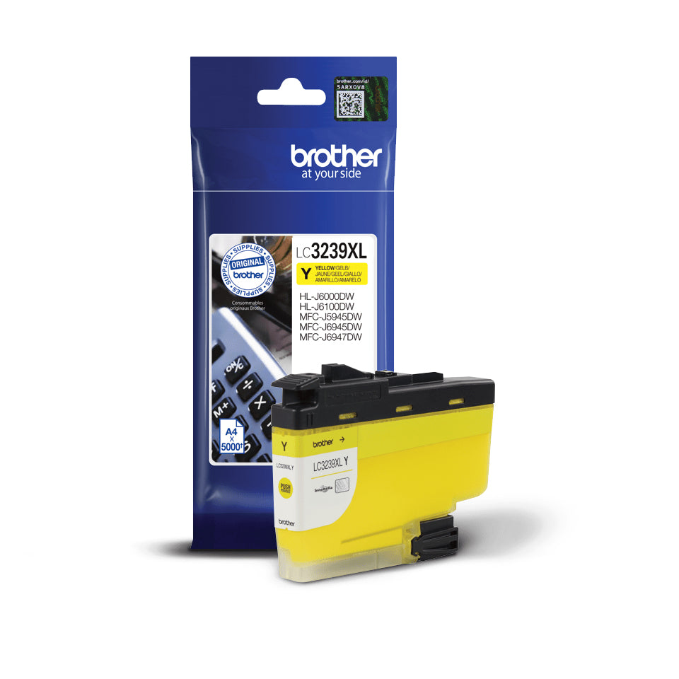 Brother Tintenpatrone LC-3239XLY, Gelb, XL, 5'000 Seiten – für HL-J6000DW, HL-J6100DW, MFC-J6947DW und andere