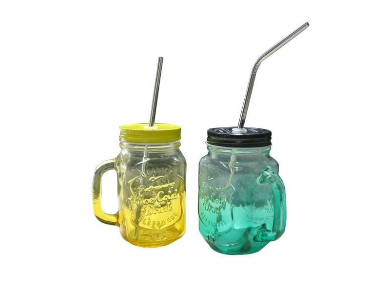 FTM Strohhalm-Set – 8er Set, 26,7 cm, Ø 0,6 cm, Edelstahl, 4 gerade/4 geknickt, inkl. 2 Reinigungsbürsten