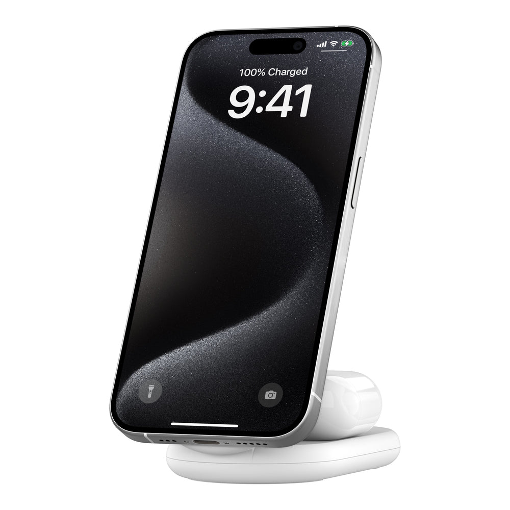 Belkin Boost Charge Ladestation – 15 W, Qi, klappbar, 2-in-1 – für Qi-kompatible Smartphones