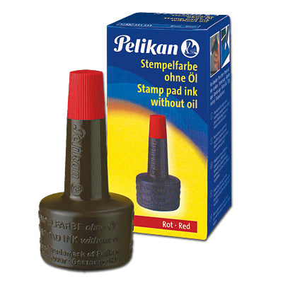 Pelikan Stempelfarbe – Rot, Kunststoff, 28 ml, ohne Öl