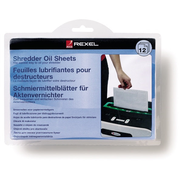 Rexel Aktenvernichter-Ölblätter – 12 Stk.