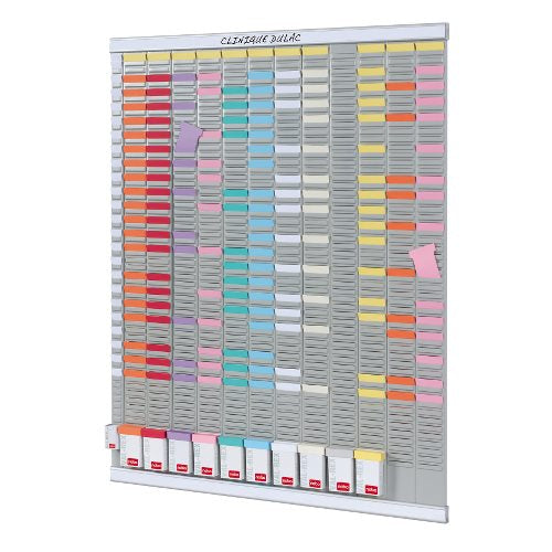Nobo Jahresplaner, magnetisch, trocken abwischbar, Montagesatz inkl. – 80 × 96 cm, Grau