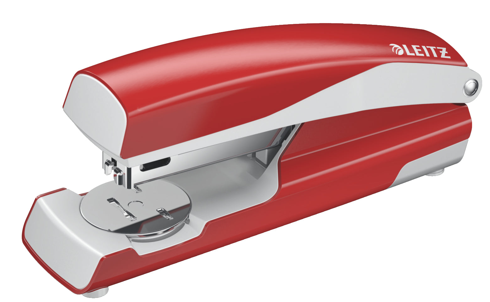 Leitz NeXXt 5502 – Hefter, Oberlademechanik, integrierter Klammernentferner, Einlegetiefe 38 mm, rot