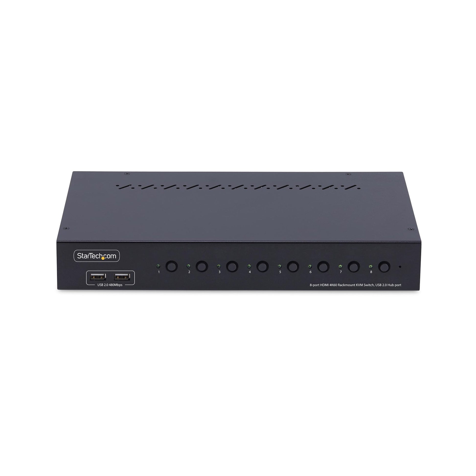 StarTech.com 8-Port HDMI KVM-Switch – 4K/60 Hz, USB 2.0-Hub, Audio, 1U Rack